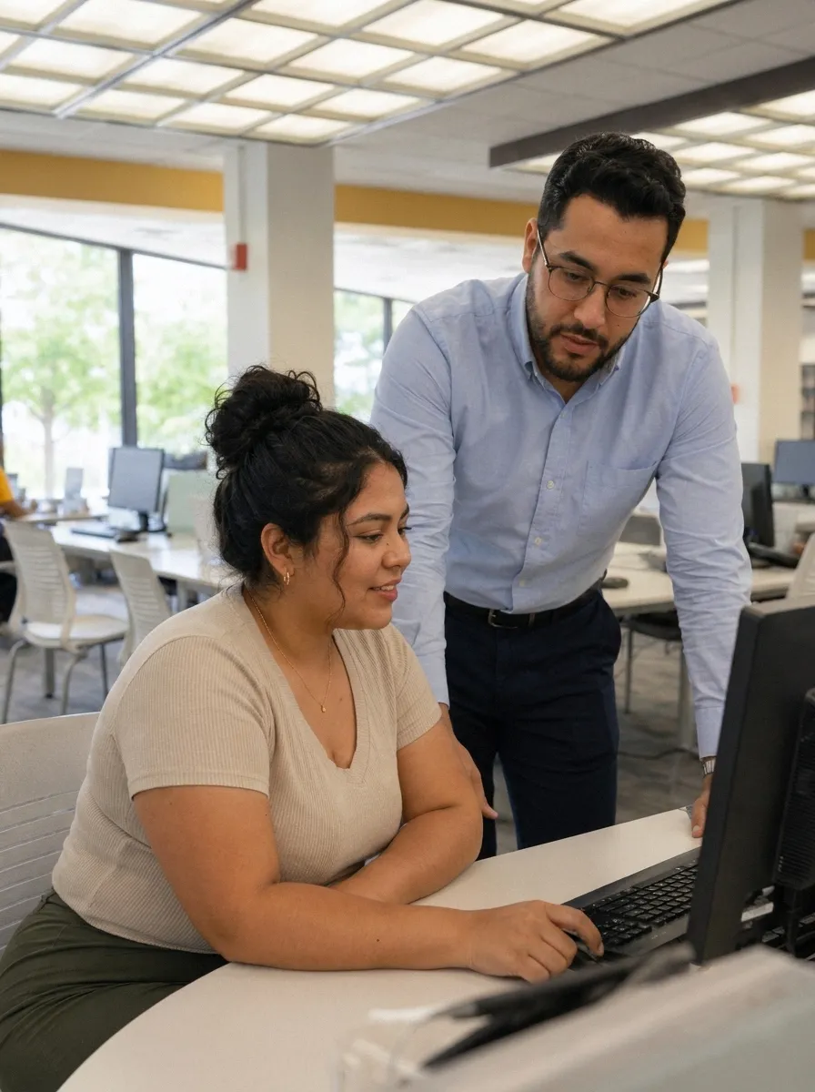 A psychiatric provider mentoring a patient during a telehealth session